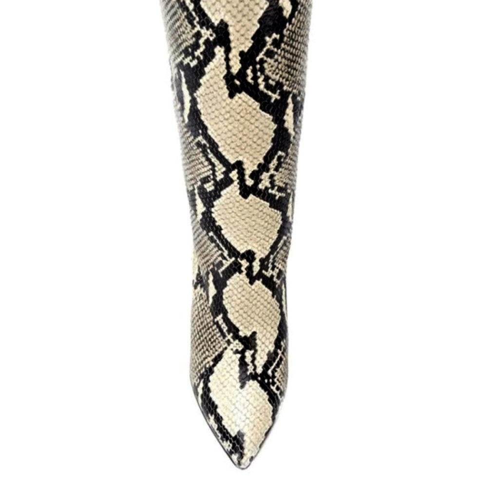 Knee-high Faux Reptile Boots - Picture 2 of 3